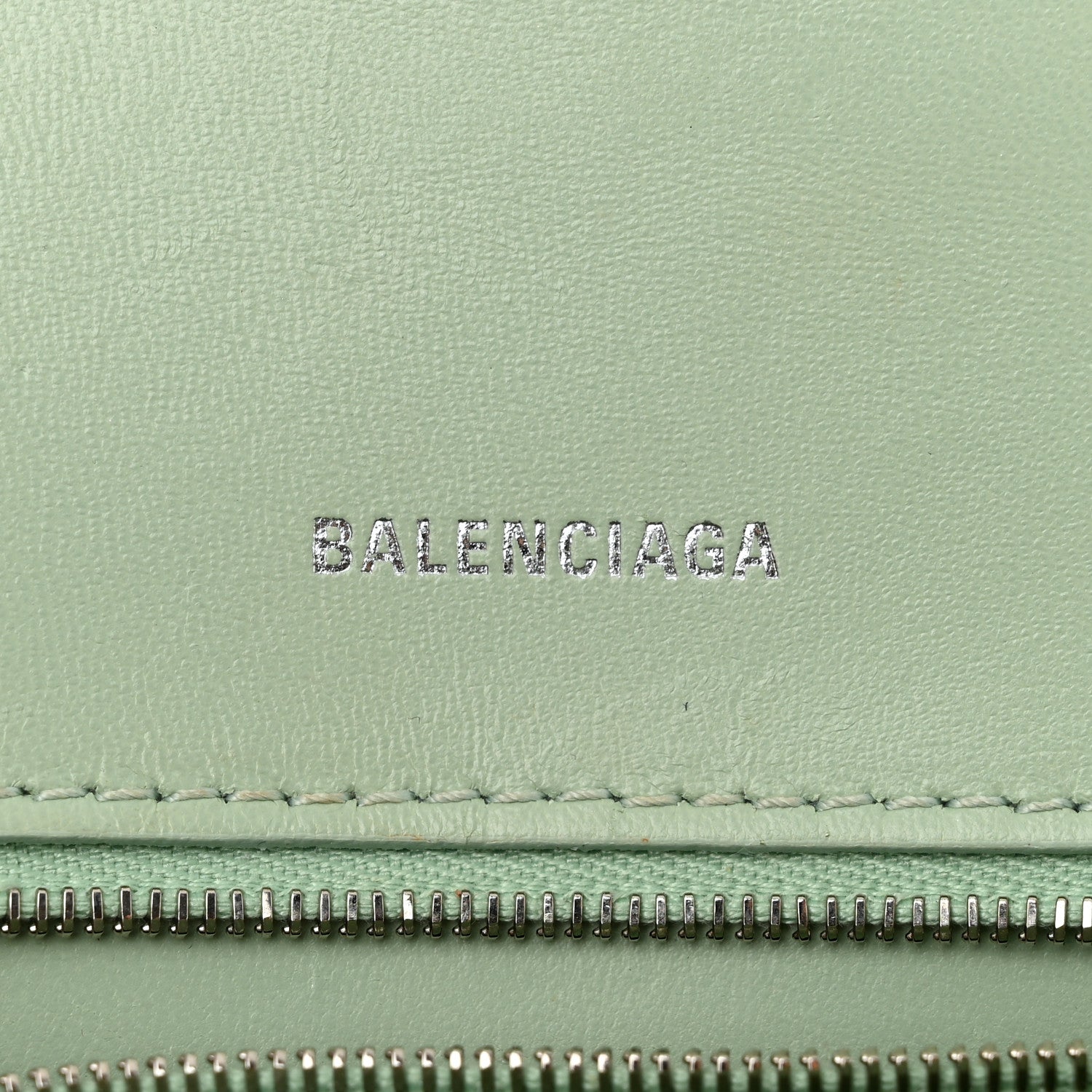 Balenciaga Shiny Box Calfskin Small Hourglass Top Handle Bag Light Green 6 of 11