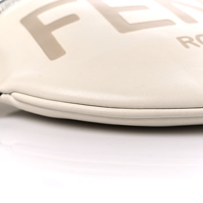Fendi Vitello Grace Light Logo Embossed Small Belt Bag White Ice 8 of 9