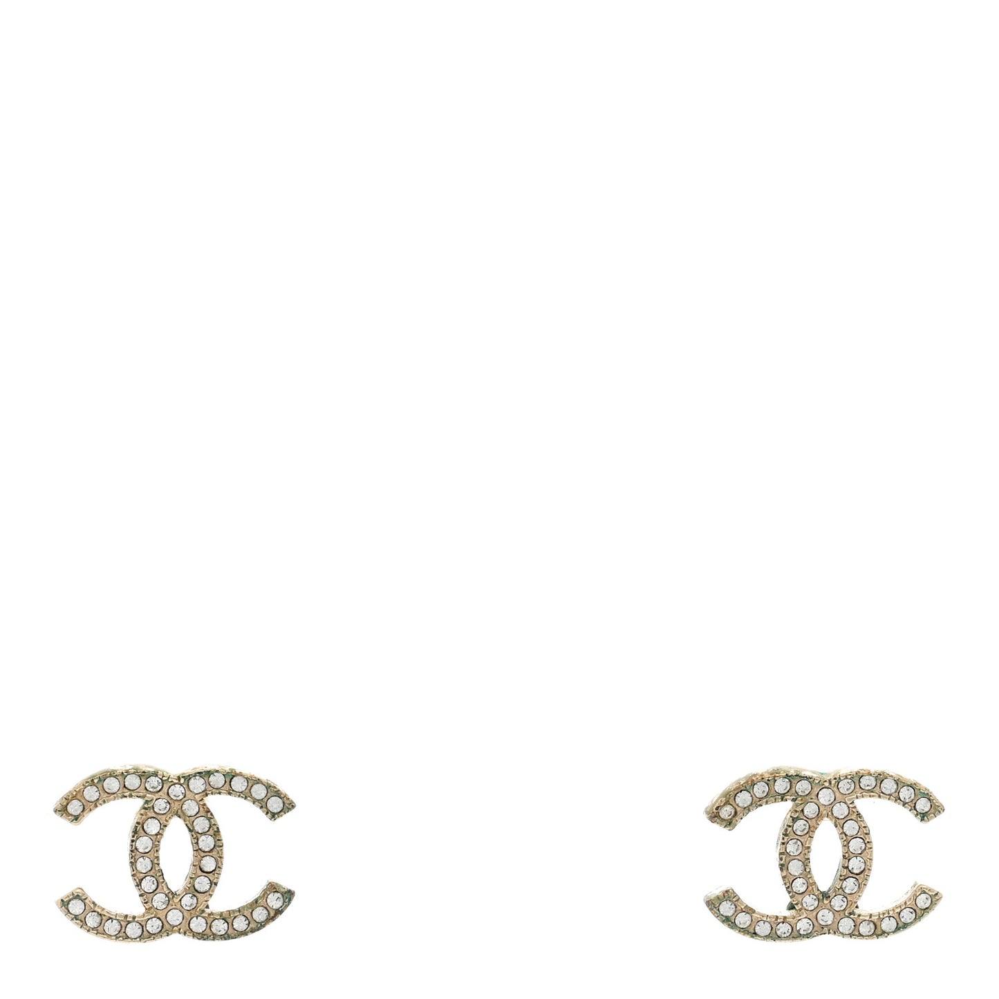 Crystal CC Earrings Gold