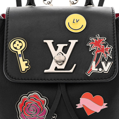 Louis Vuitton Soft Calfskin Pins My Lockme Mini Backpack Black 8 of 10