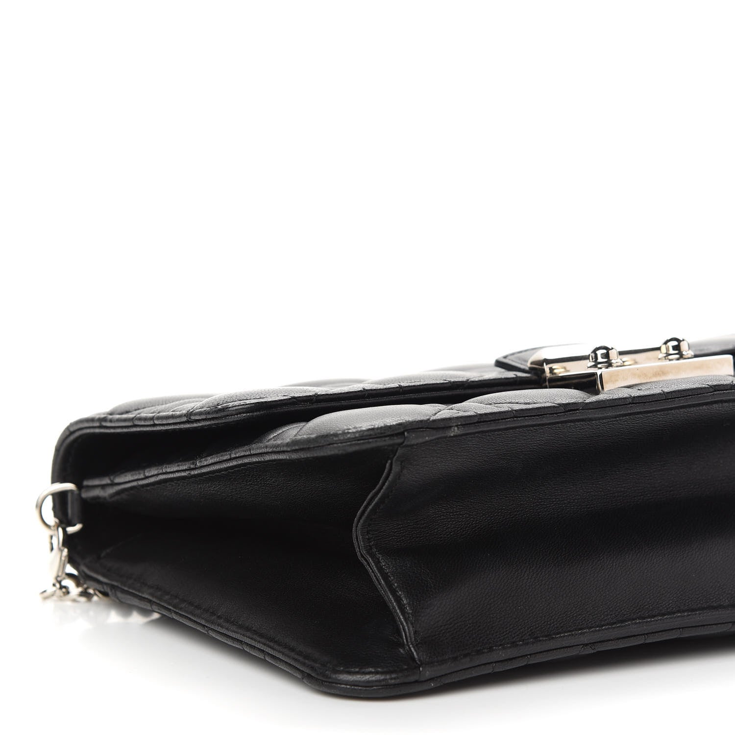 Christian Dior Lambskin Cannage Miss Dior Promenade Pouch Black 8 of 9
