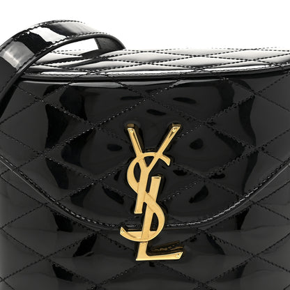 Saint Laurent Patent Matelasse Monogram June Box Bag Black 8 of 10