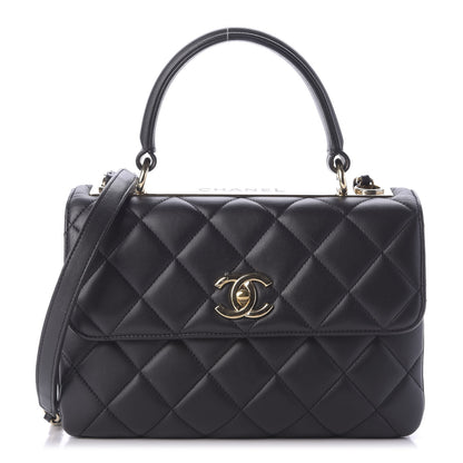 Chanel Lambskin Quilted Small Trendy CC Dual Handle Flap Bag Black 1 of 9