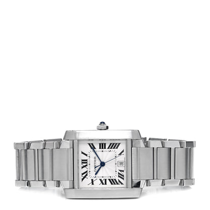 Cartier Stainless Steel 28mm Tank Francaise Automatic Watch 4 of 9