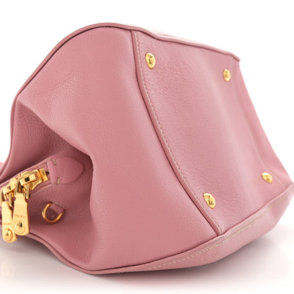 Miu Miu Goatskin Madras Bowling Bag Rosa 8 of 10