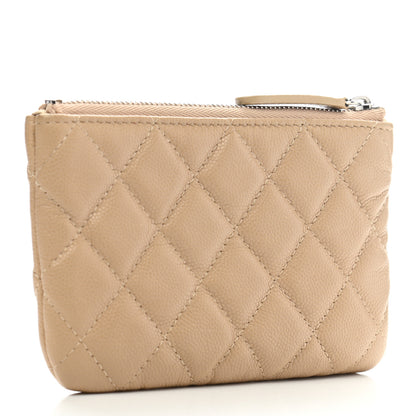 Chanel Caviar Quilted Small Cosmetic Case Beige 3 of 8