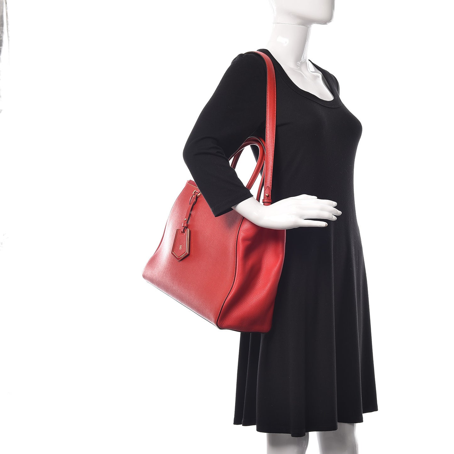 Vitello Elite Flamingo Regular 2Jours Tote Rosso Fiamma