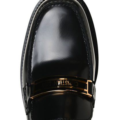 Christian Dior Brushed Calfskin Dior Code 15mm Loafers 39.5 Black 13 of 15