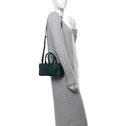 Bottega Veneta Nappa Maxi Intreccio Mini Arco East West Tote Emerald Green 2 of 12