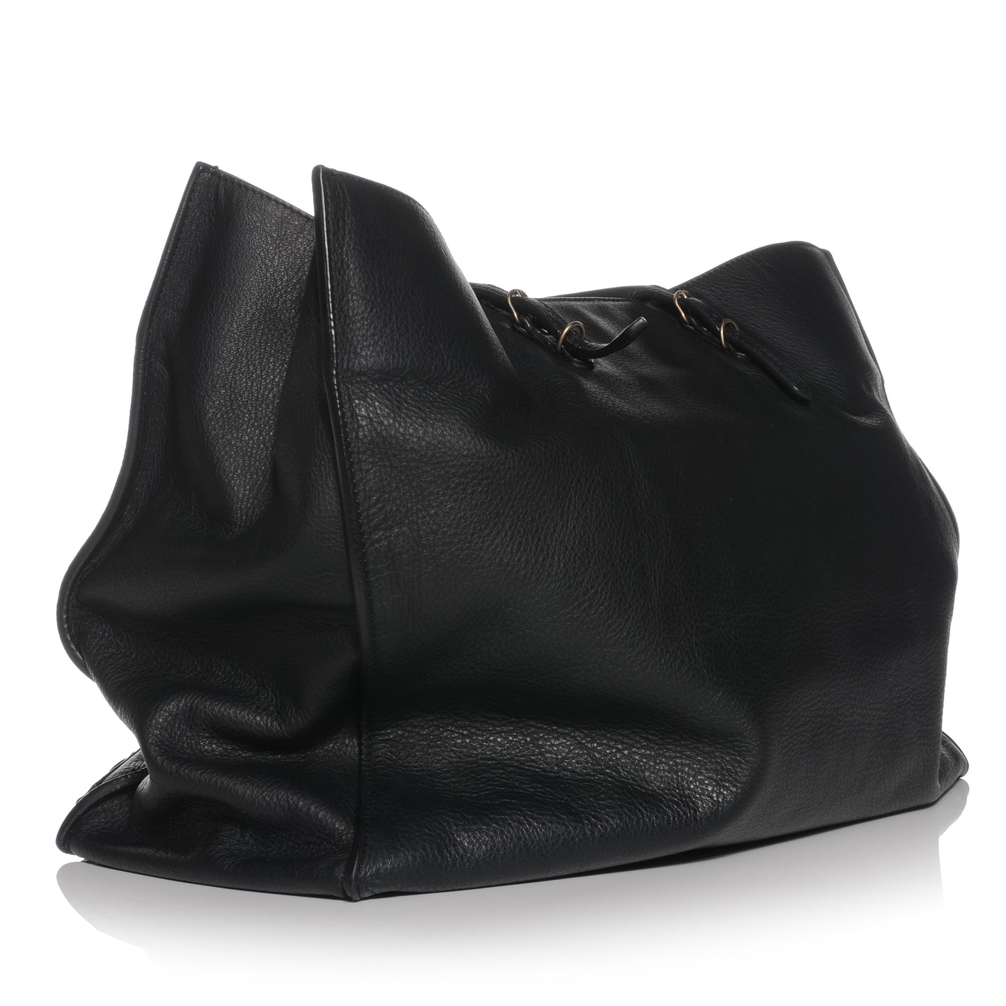 Supple Calfskin Papier A4 Tote Black