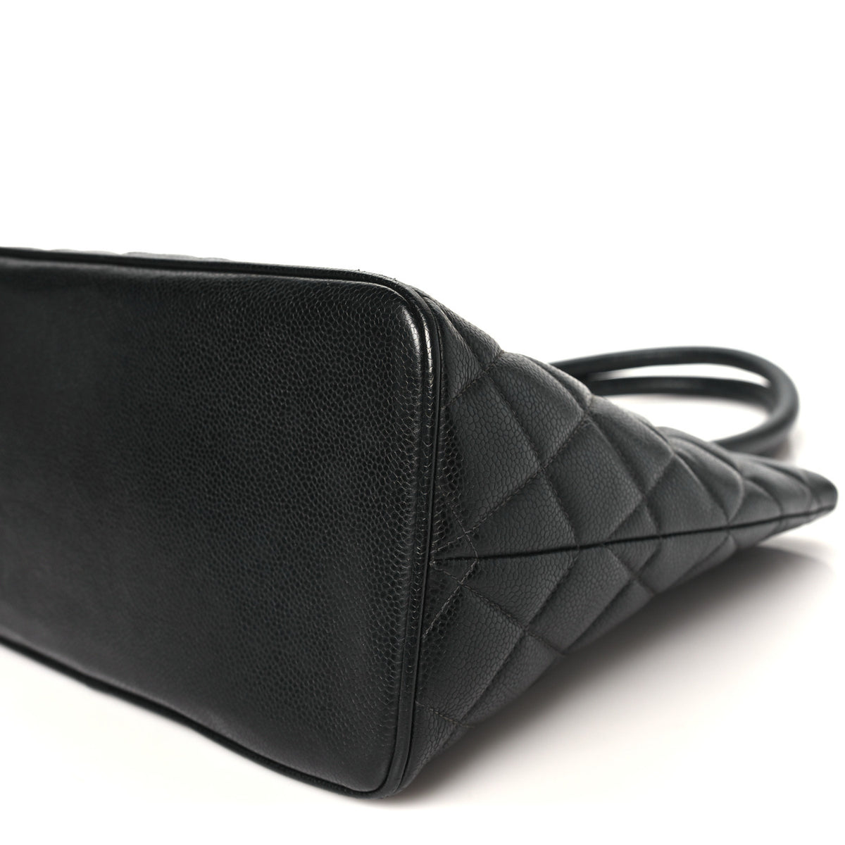 Caviar Quilted Medallion Tote Black