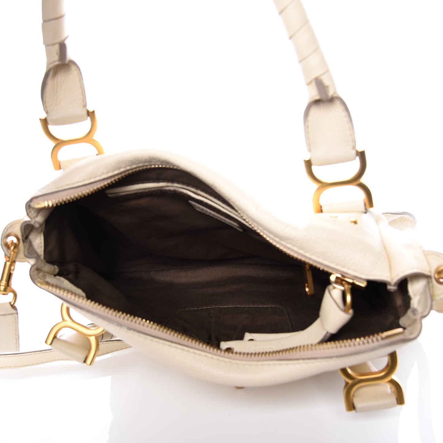 Calfskin Medium Marcie Satchel Cream