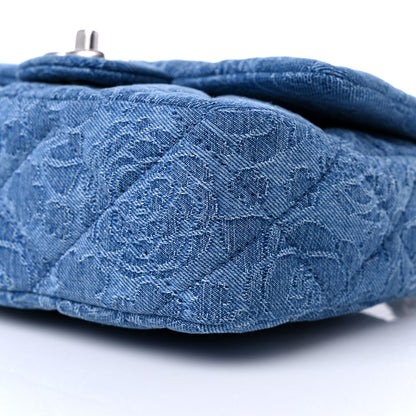Chanel Denim Quilted Camellia Sweetheart Mini Flap Blue 9 of 9