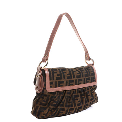 Fendi Zucca Cuoio Lucido Small Chef Shoulder Bag Tobacco Bois de Rose 3 of 9