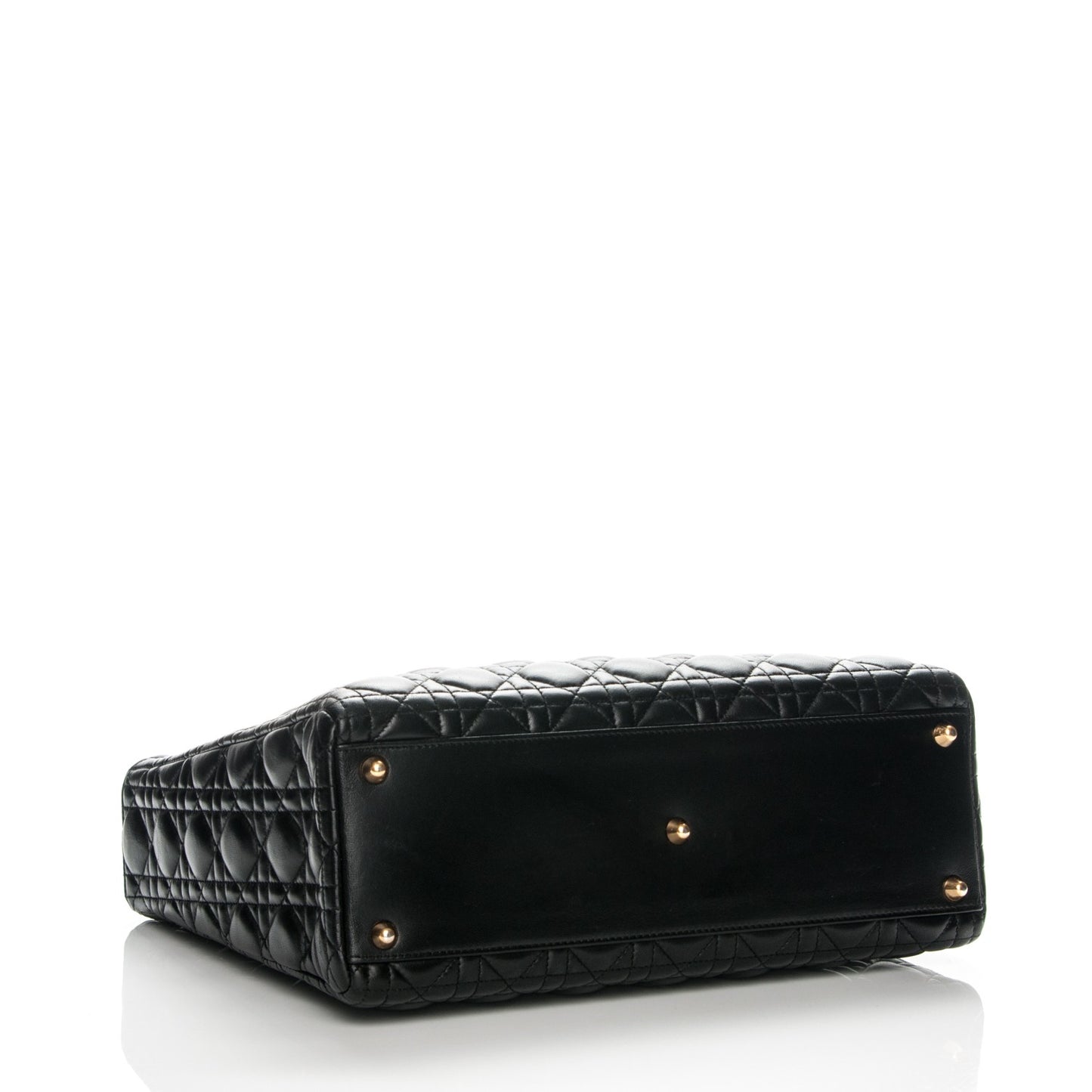 Lambskin Cannage Large Lady Dior Black