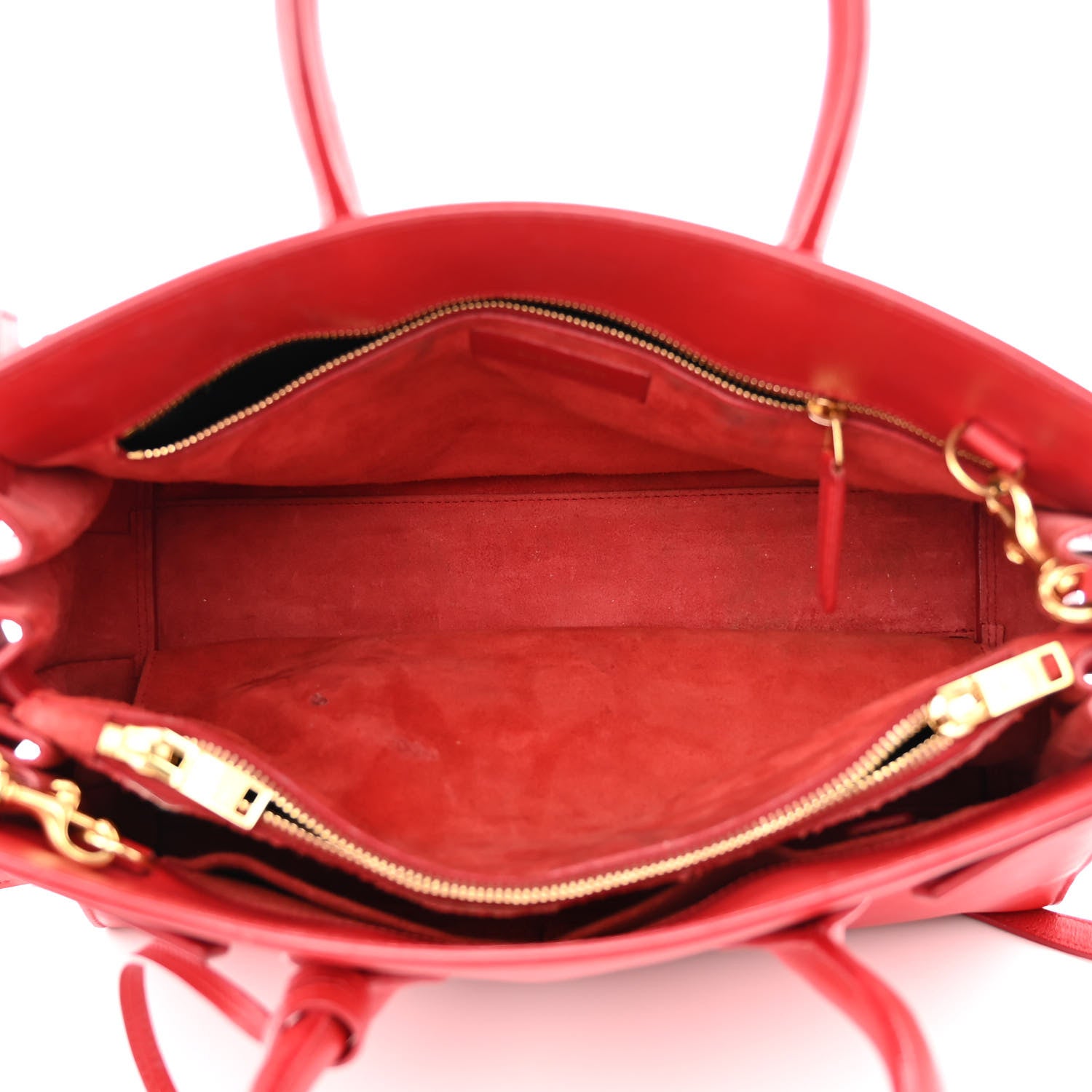 Saint Laurent Calfskin Small Sac De Jour Lipstick Red 6 of 19