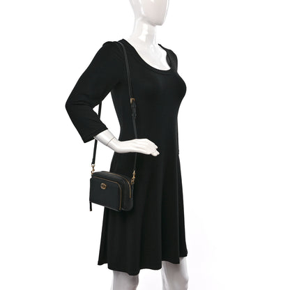 Christian Dior Grained Calfskin Caro Double Pouch Black 2 of 11