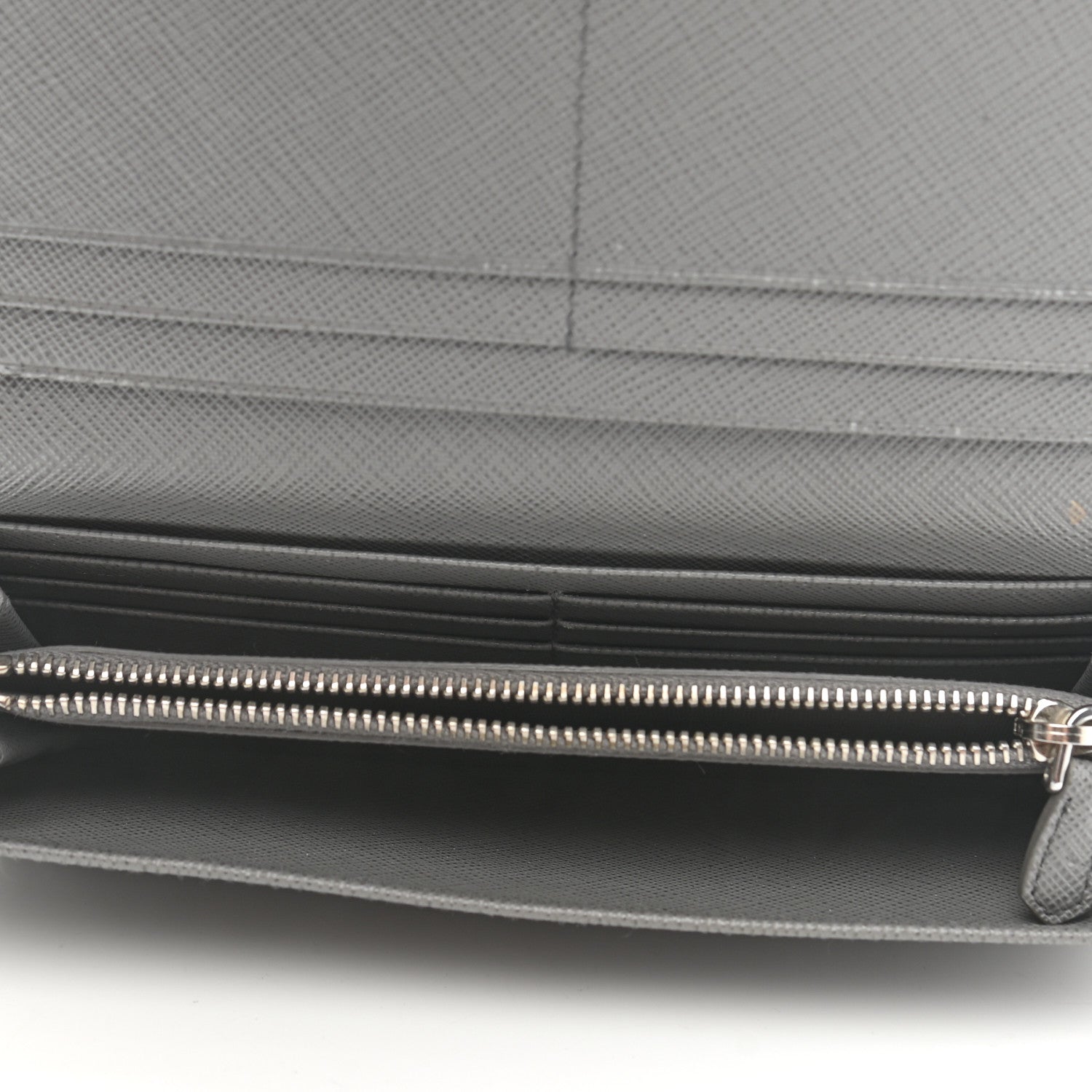 Prada Saffiano Metal Continental Flap Wallet Marmo 6 of 10