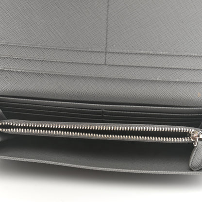 Prada Saffiano Metal Continental Flap Wallet Marmo 6 of 10
