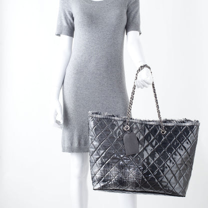 Chanel Vinyl Funny Tweed Patchwork Tote 2 of 8