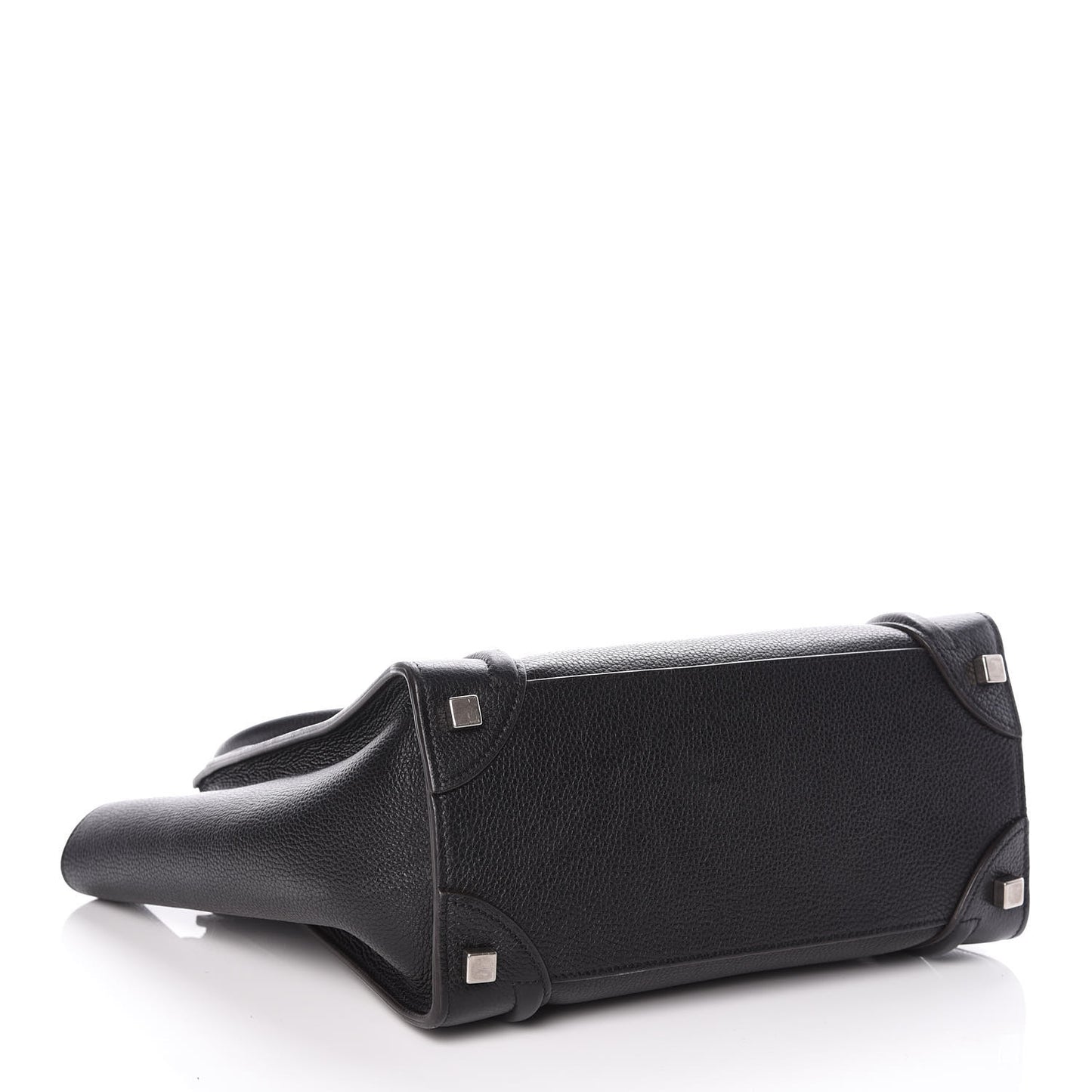 Drummed Calfskin Micro Luggage Black