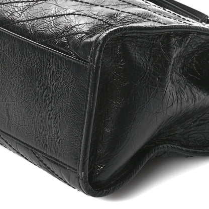 Saint Laurent Crinkled Calfskin Matelasse Monogram Large Niki Shopper Tote Black 10 of 10