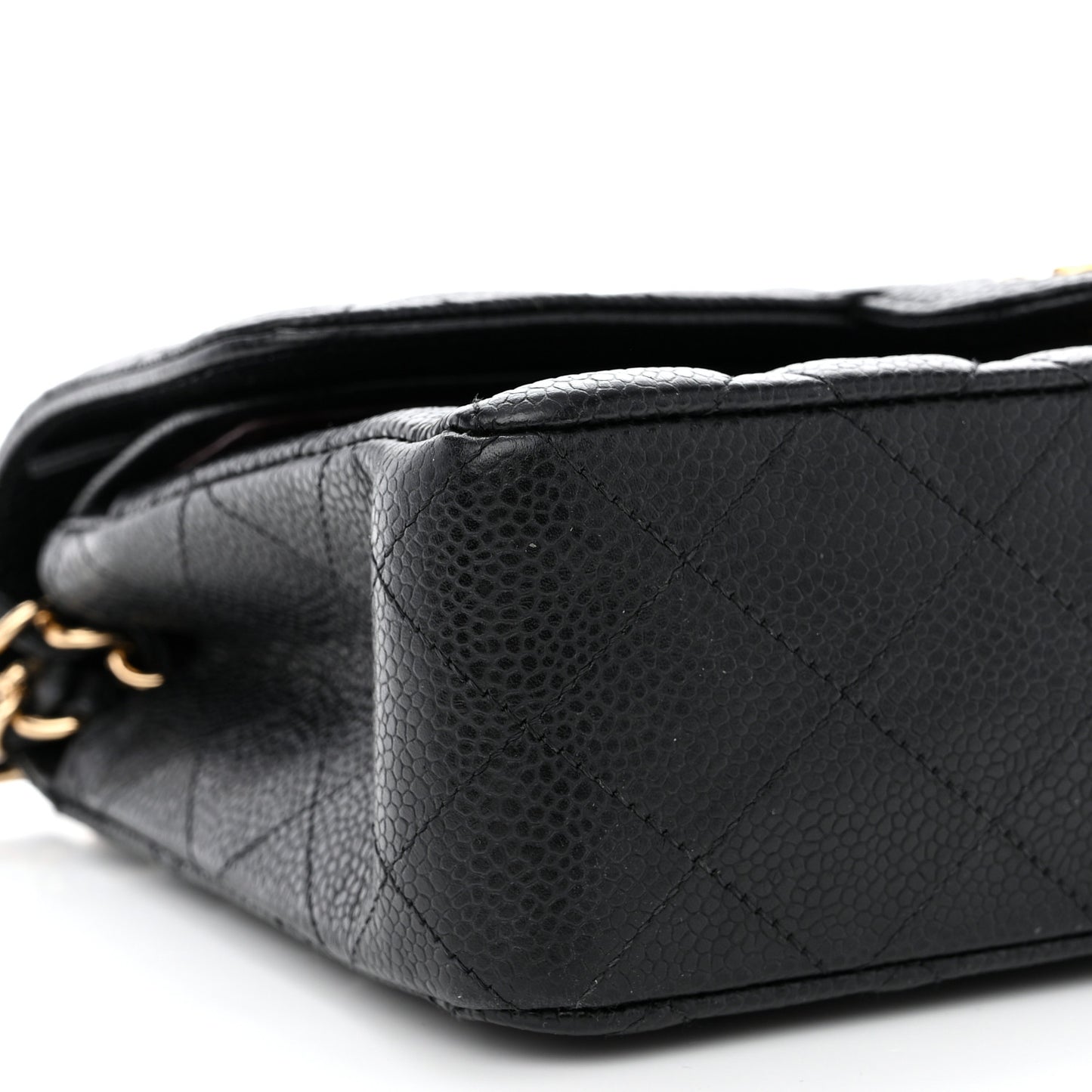 Caviar Quilted Small Double Flap Black
