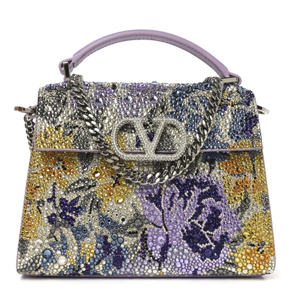 Valentino Garavani Crystal Embroidered Floral Mini Vsling Top Handle Bag Multicolor 1 of 10