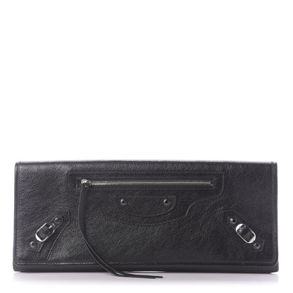 Balenciaga Agneau Classic Silver Hardware Long Clutch Black 1 of 11