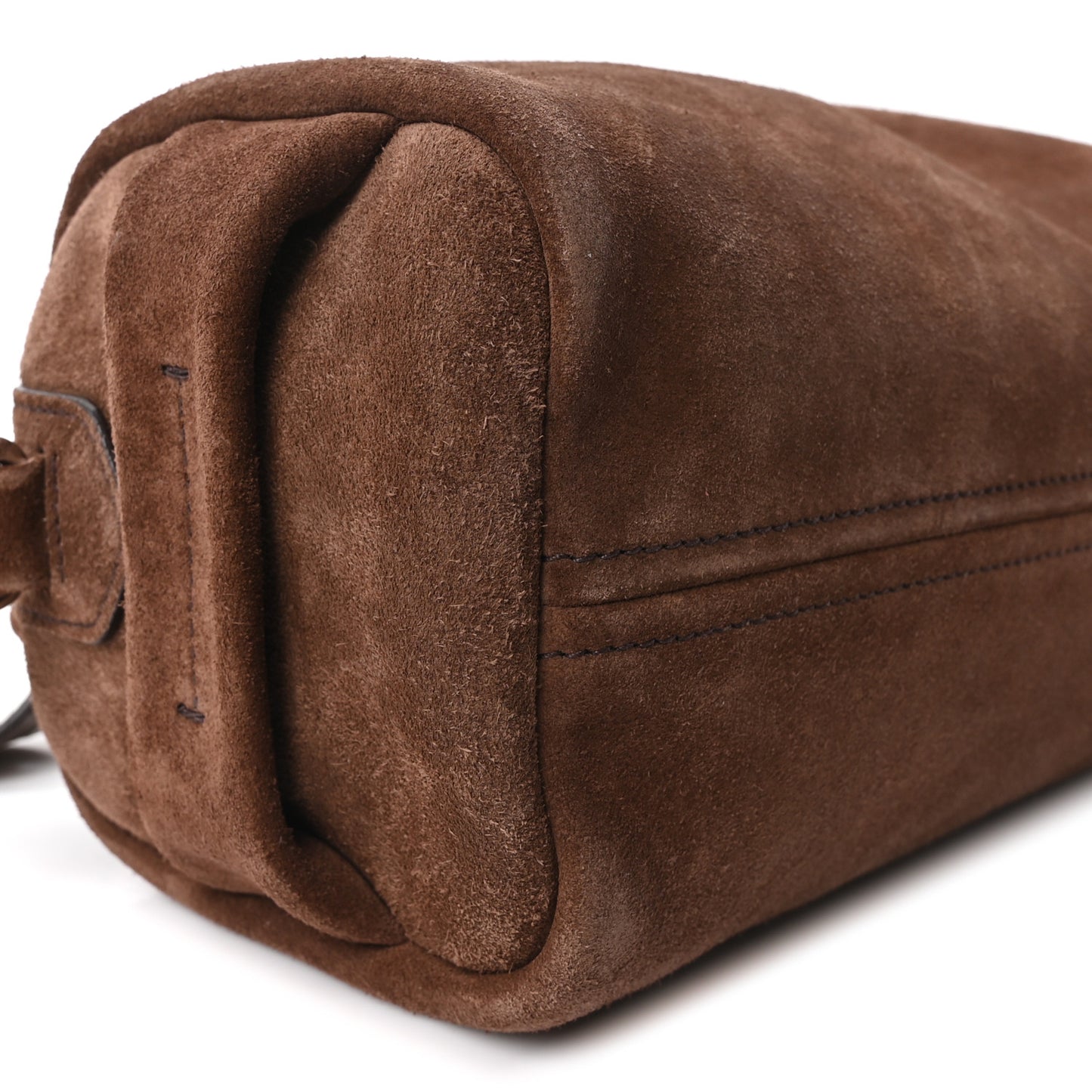 Scamosciato Top Handle Shoulder Bag Cacao