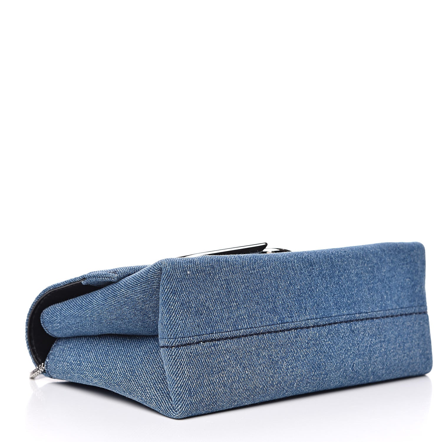 3.1 Phillip Lim 3.1 Denim Alix Soft Flap Clutch Washed Indigo 4 of 9
