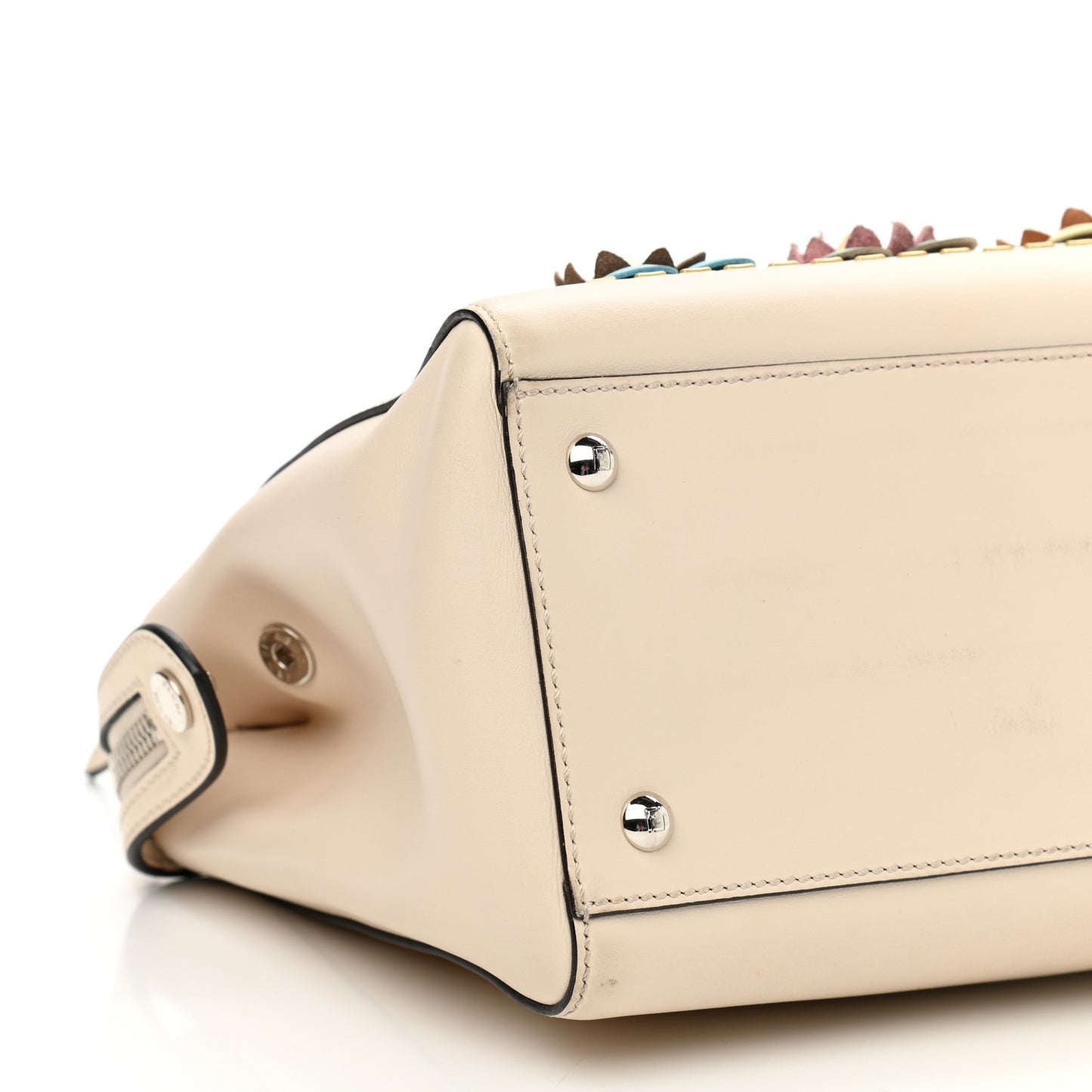 Vitello Baltico Flowerland Studded Dotcom Satchel Camelia Multicolor