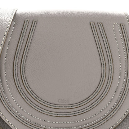 Chloe Grained Calfskin Small Marcie Saddle Bag Cashmere Grey 8 of 11