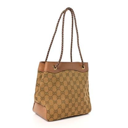 Gucci Monogram Woven Handle Tote Tan 3 of 11
