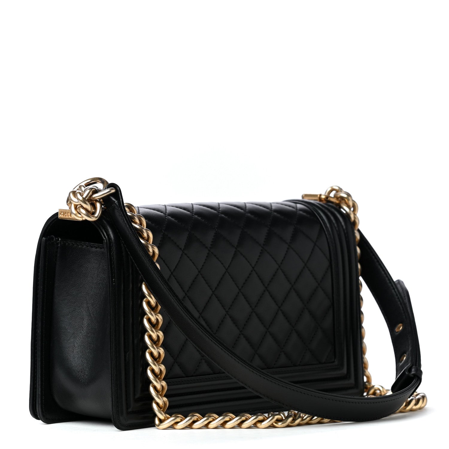 Chanel Lambskin Quilted Medium Boy Flap Black 2 of 4