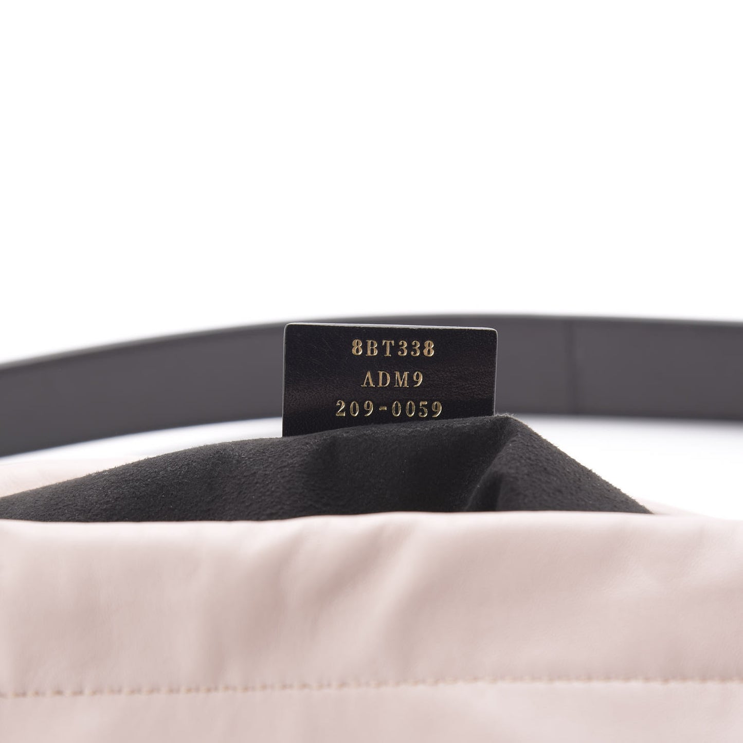 Soft Nappa Logo Medium Drawstring Pouch Bag Rosa Quarzo Black