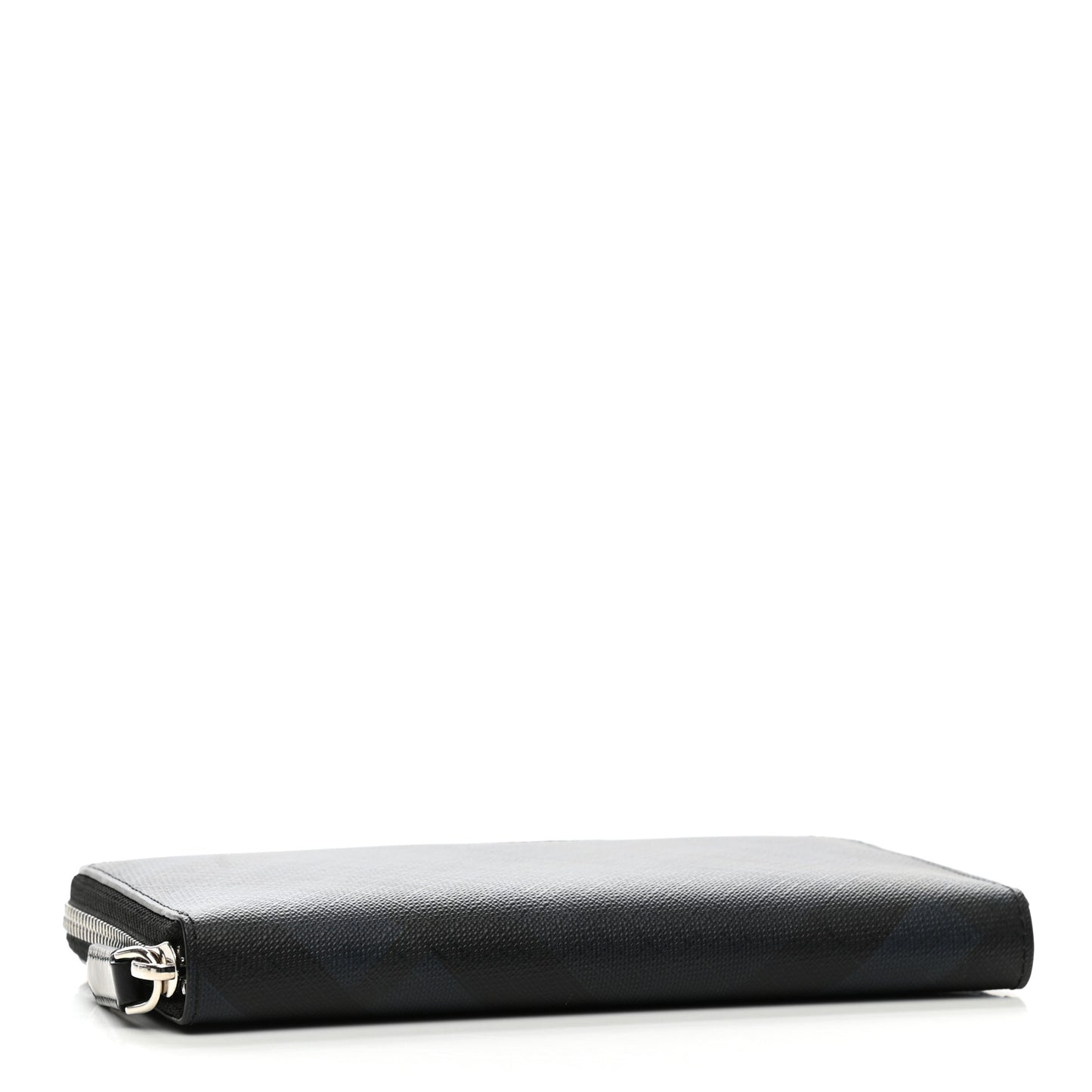 London Check Large Zip Around Wallet Charcoal
