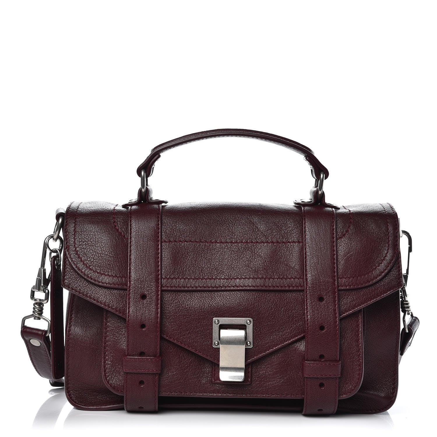 Proenza Schouler Lambskin Tiny PS1 Satchel Oxblood 1 of 10