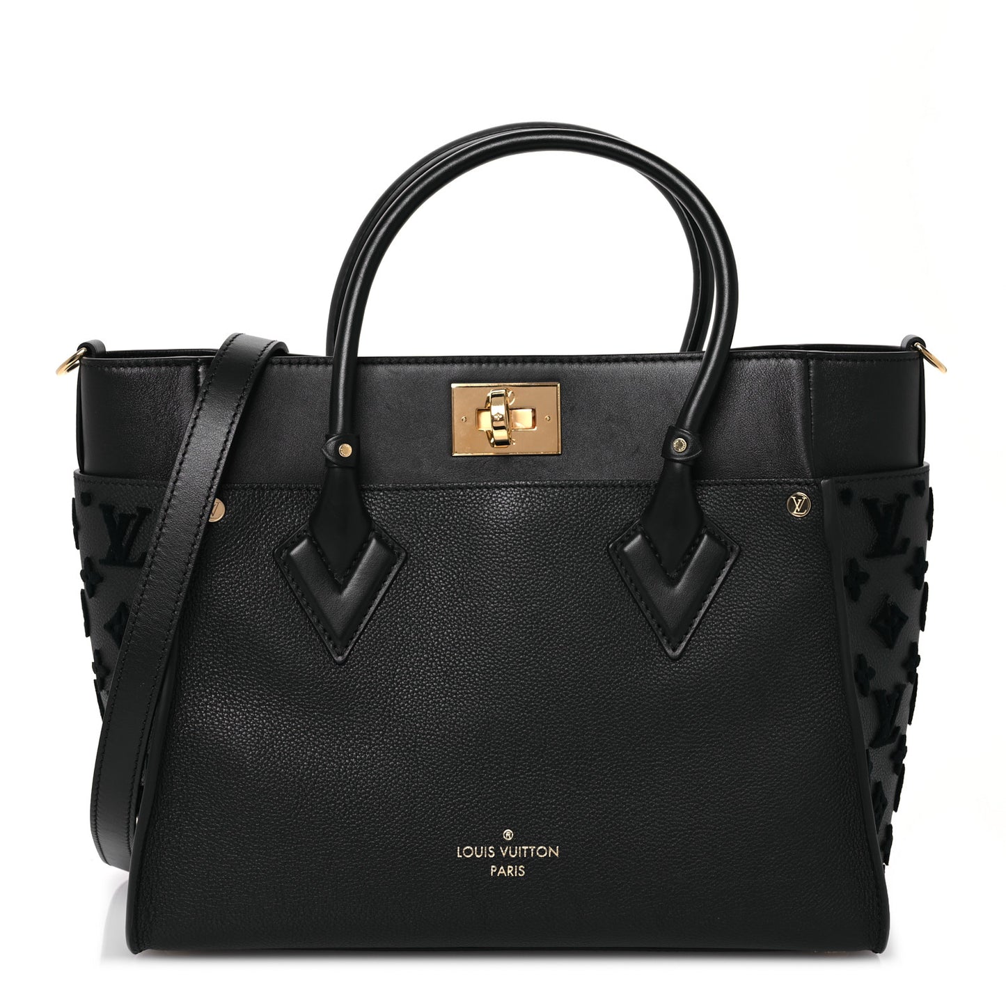 Calfskin Monogram Tufting On My Side Black