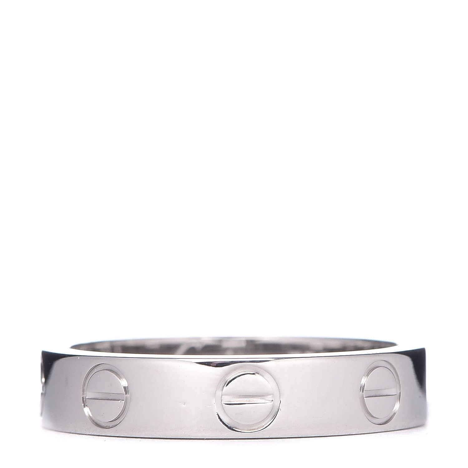 Cartier 18K White Gold 3.5mm LOVE Wedding Band Ring 47 4 1 of 4