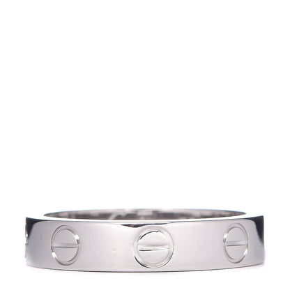 Cartier 18K White Gold 3.5mm LOVE Wedding Band Ring 47 4 1 of 4