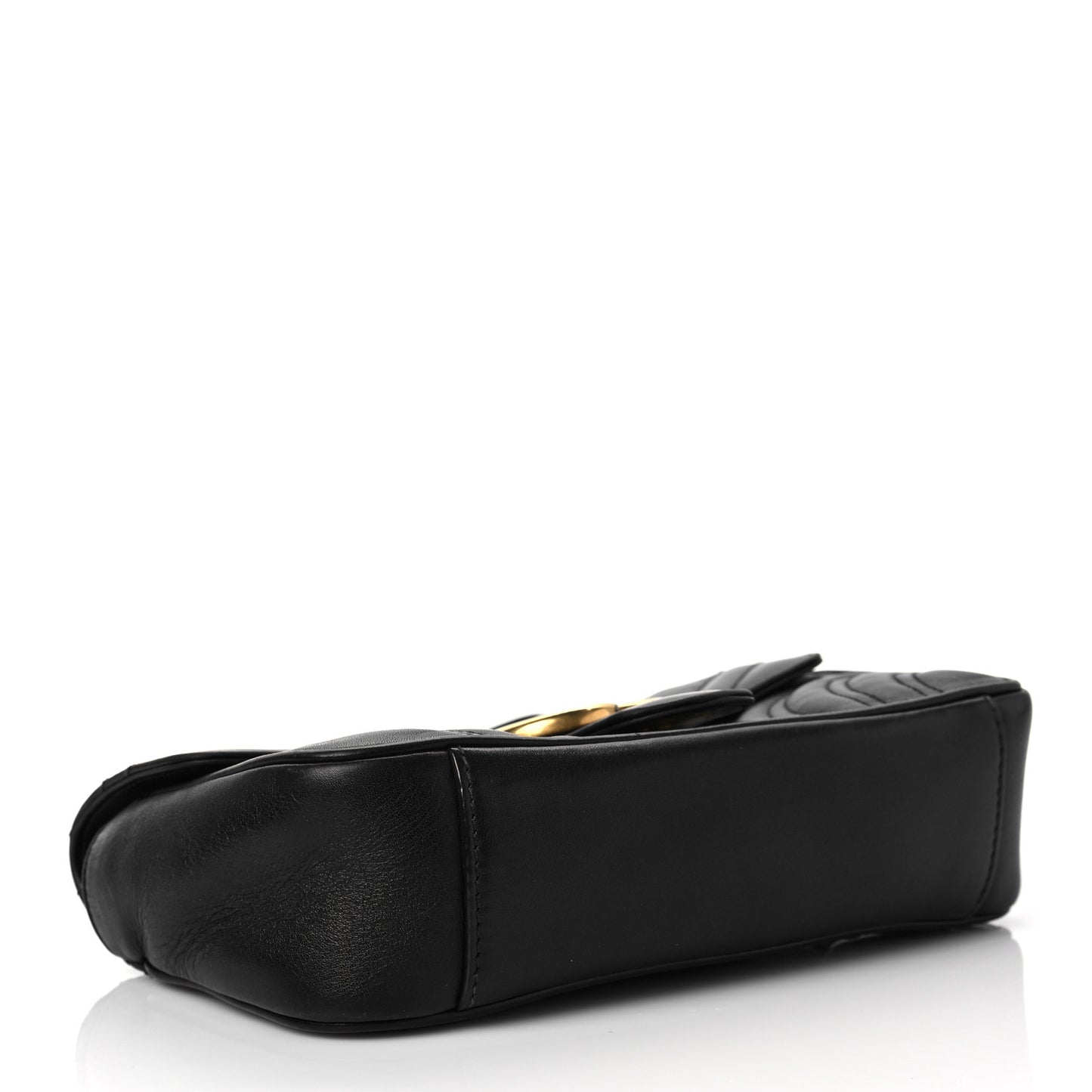 Calfskin Matelasse Mini GG Marmont Shoulder Bag Black