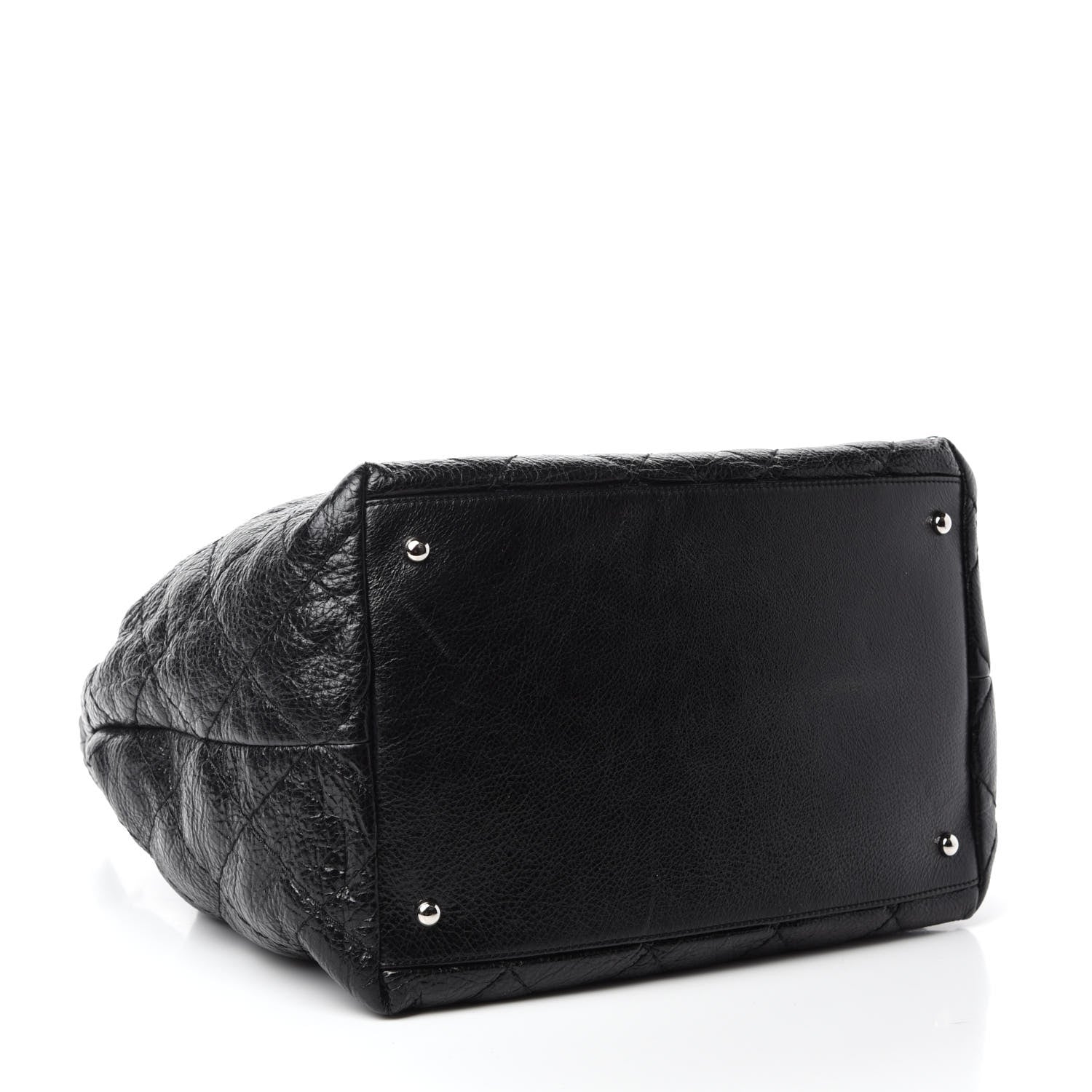 Chanel Glazed Calfskin On The Road Drawstring Tote Black 4 of 12