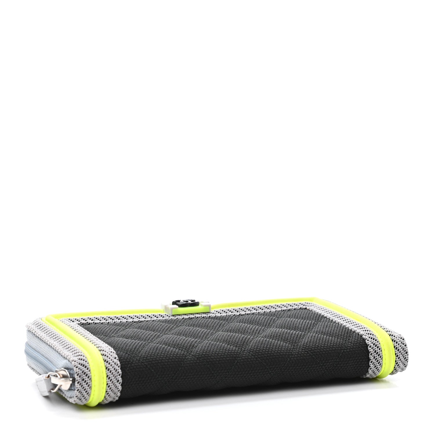 Chanel Canvas Quilted Large Fluo Boy Zip Around Wallet 3 of 4