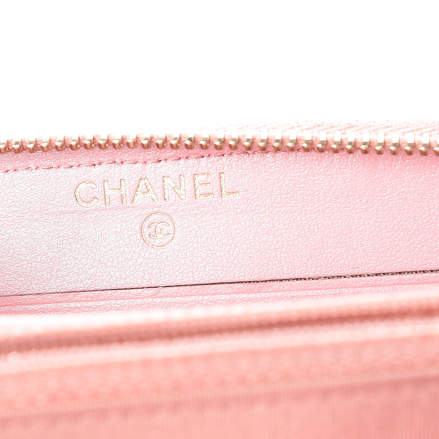 Chanel Iridescent Caviar Quilted Medium Zip Around Wallet Pink 8 of 11