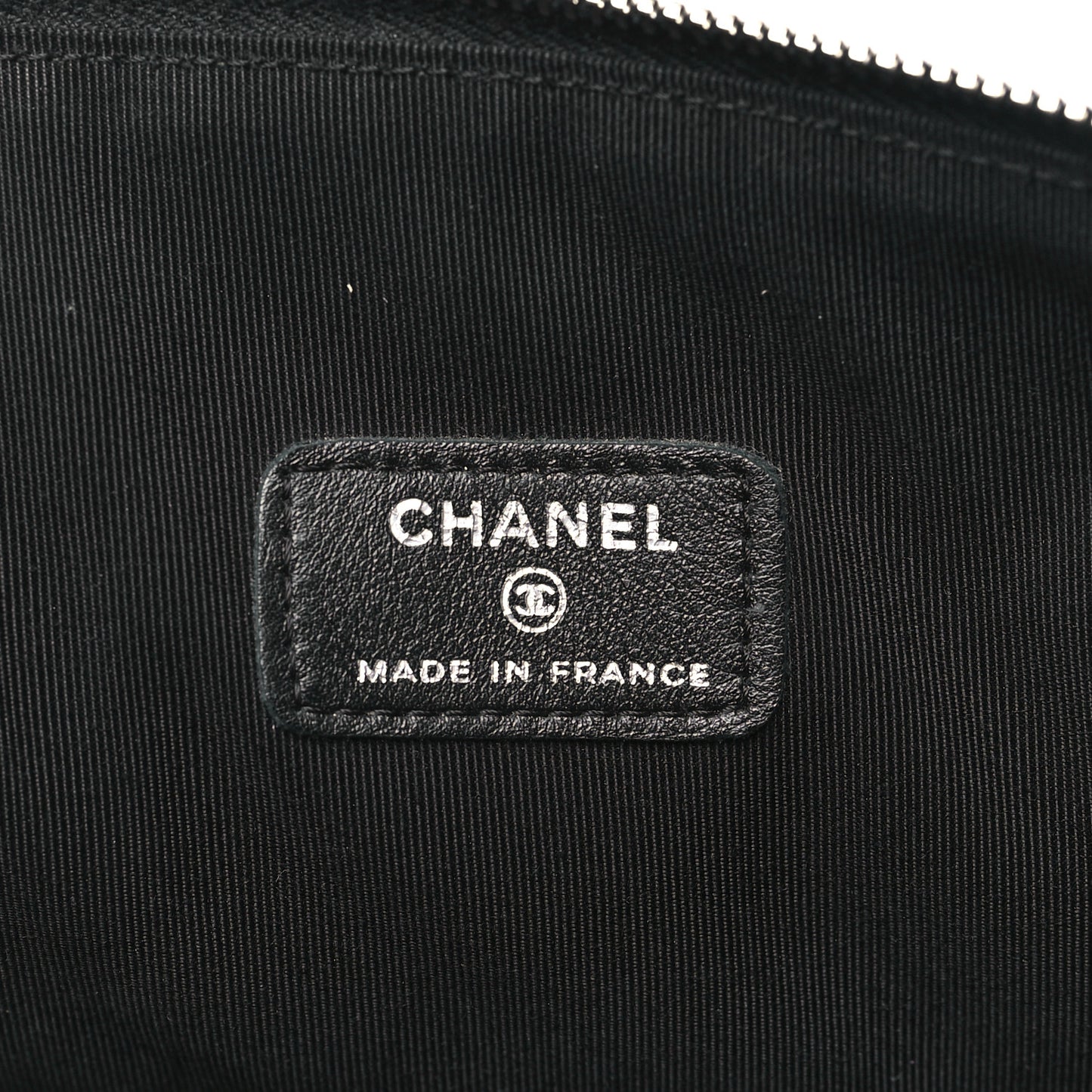 Lambskin Quilted Cosmetic Case Black