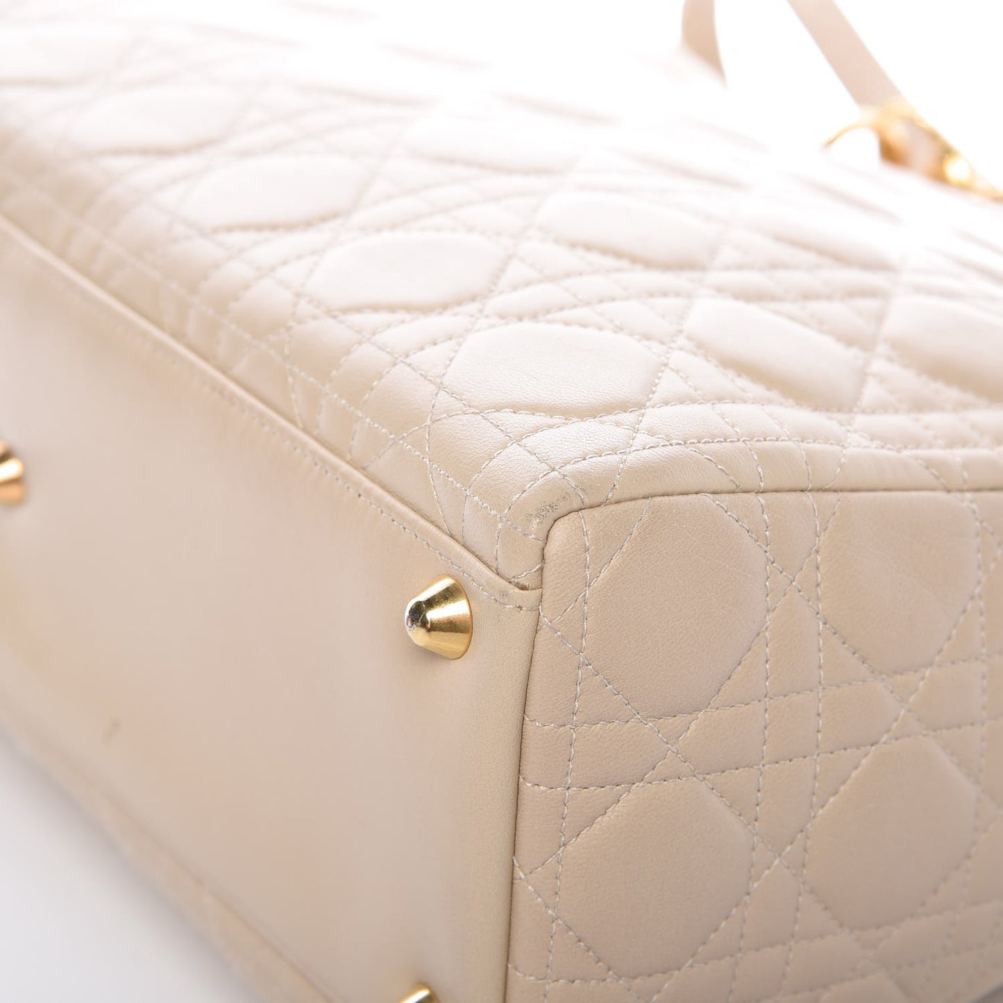 Lambskin Cannage Large Lady Dior Beige