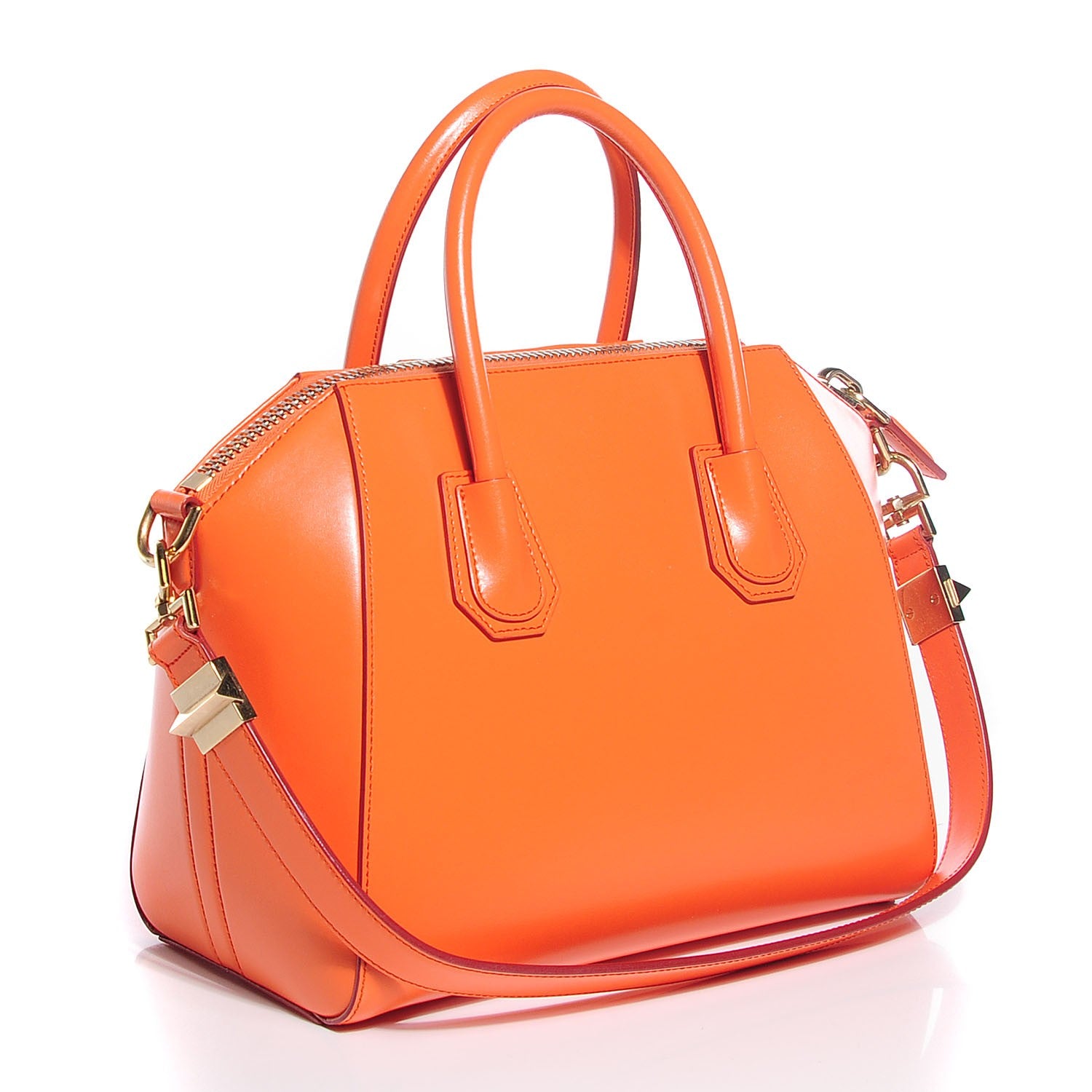 Givenchy Shiny Lord Calfskin Small Antigona Orange 3 of 7
