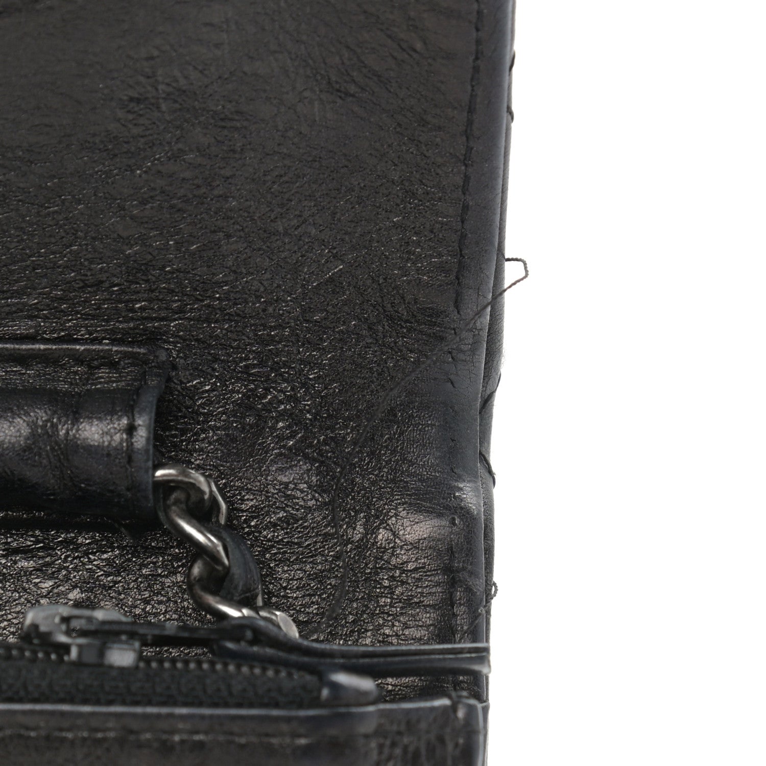 Chanel Aged Calfskin Reissue Wallet On Chain WOC Black 12 of 13