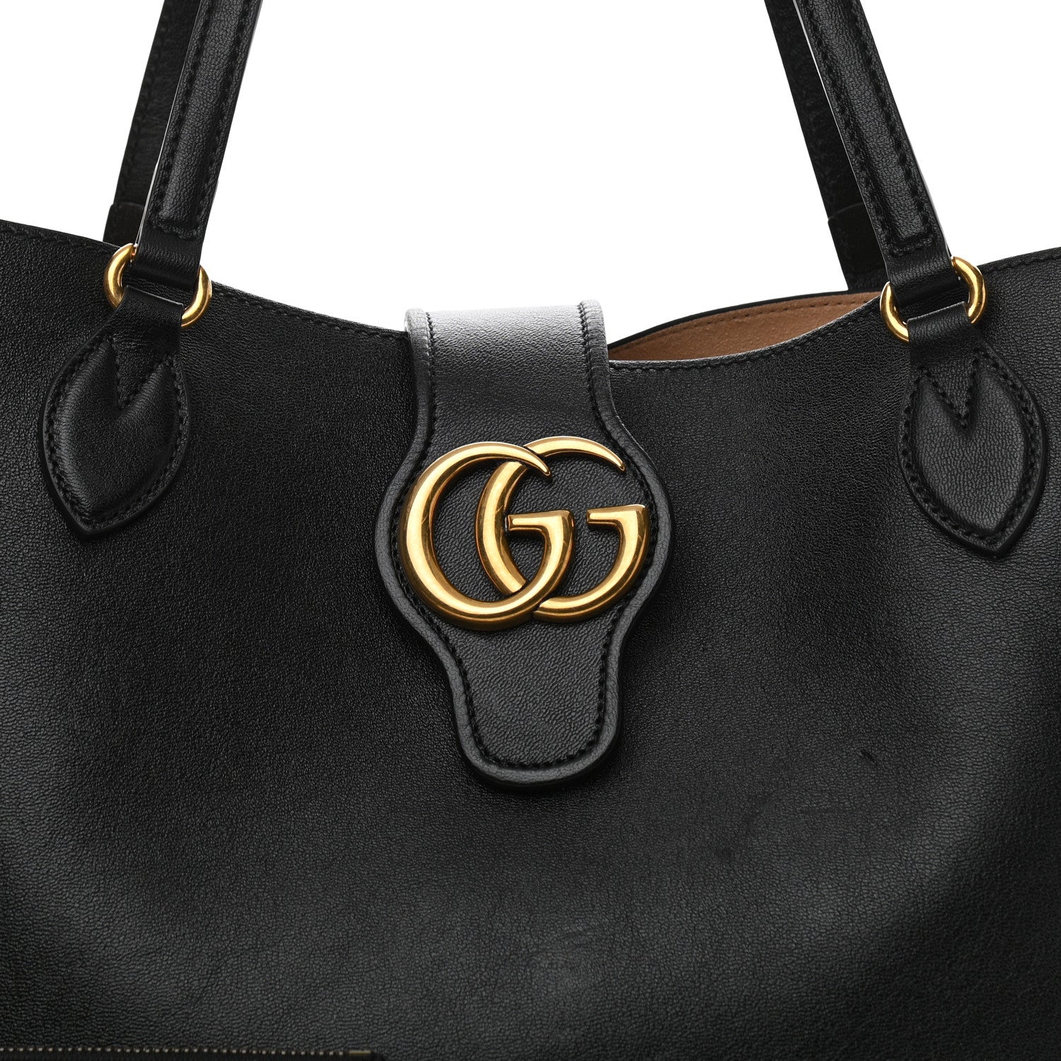 Gucci New Sakai Calfskin Lux Medium Dahlia Tote Black 9 of 14